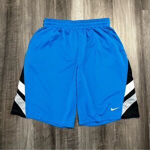 Nike Men's Blue and Black Athletic Shorts